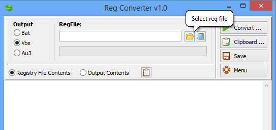 reg converter select reg file