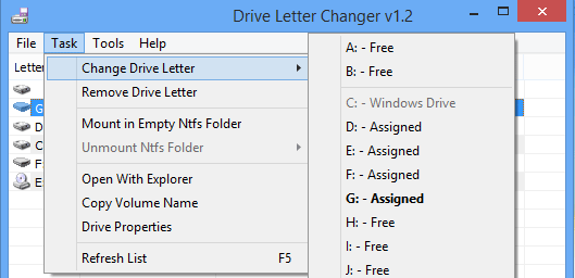 Sordum Drive Letter Changer 1.0