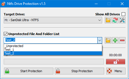 Ntfs Drive Protection screenshot