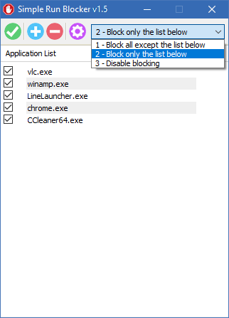 Simple run blocker choose