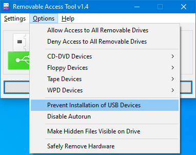 Removable Access Tool screenshot