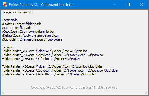 Folder Painter cmd support