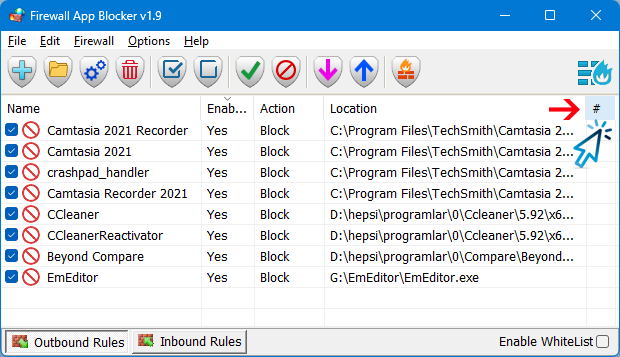 Change Entries order