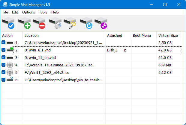 Simple VHD manager Add a file