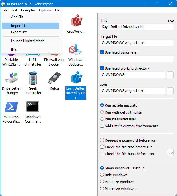 Runastool export - import feature Runastool export - import feature