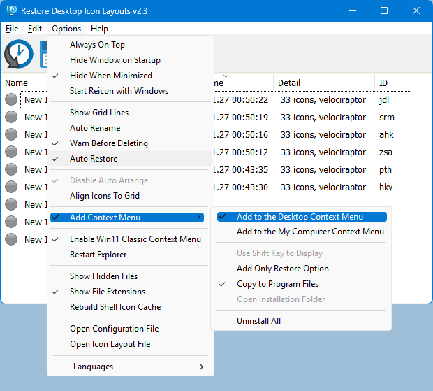 Add ReIcon to the context menu Add ReIcon to the context menu